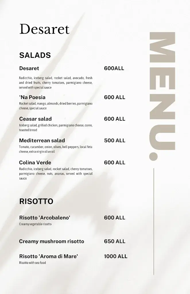 Menu_Restaurant Rezidenca Desaret_Albania_image_2