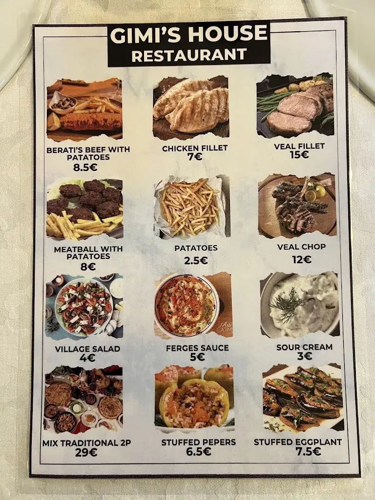 Menu_Gimis House Hotel & Restaurant_Albania_image_1