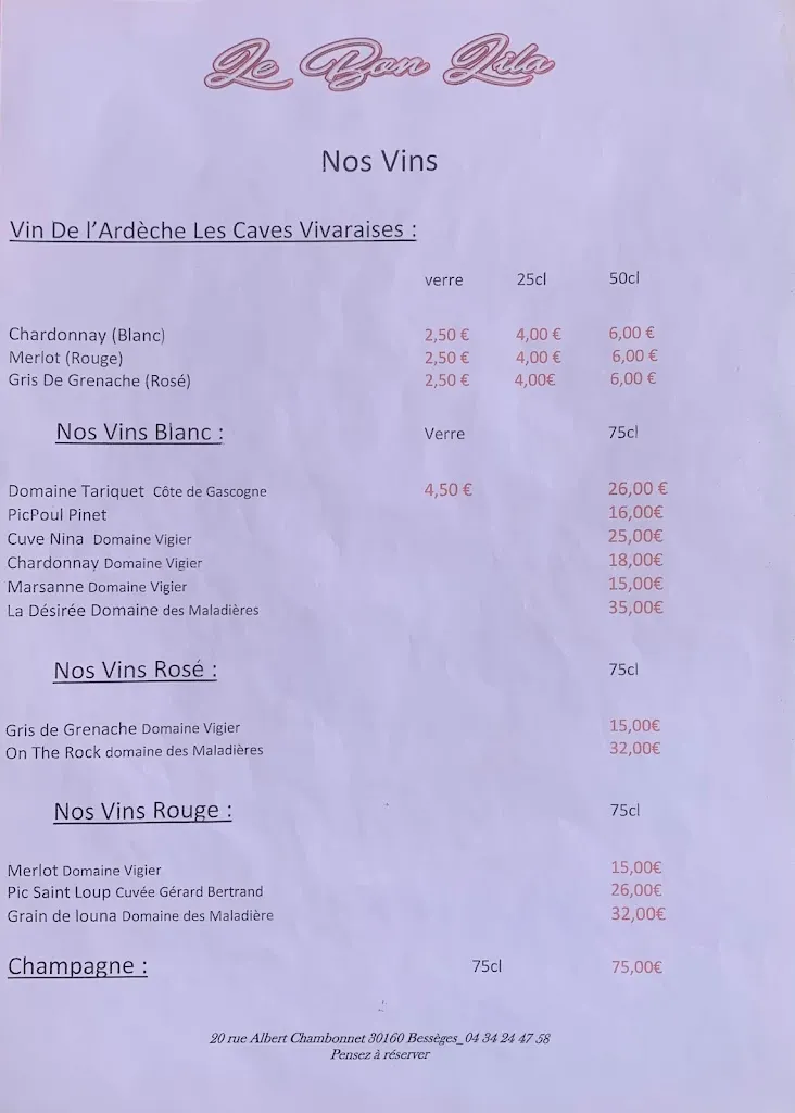 Menu_Restaurant Le Bon LiLa_Bessèges_image_2