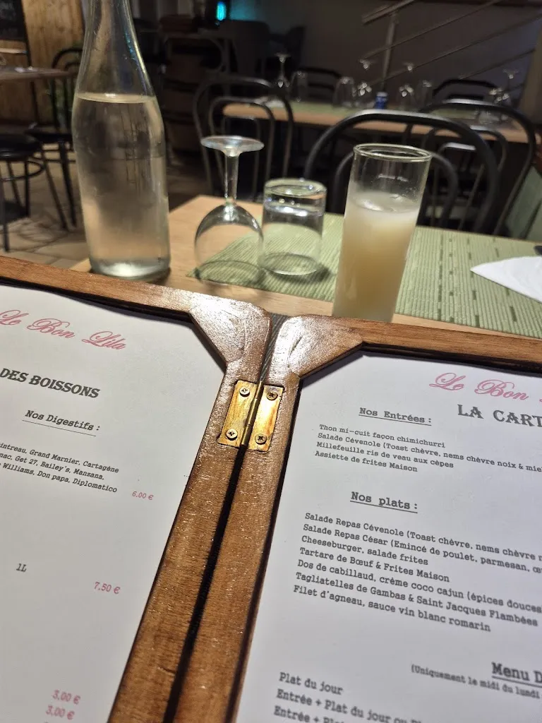 Menu_Restaurant Le Bon LiLa_Bessèges_image_4