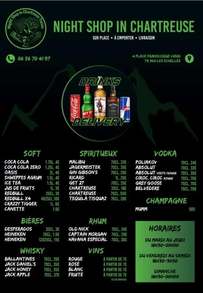 Menu_NIGHT SHOP in CHARTREUSE_Échelles_immagine_2