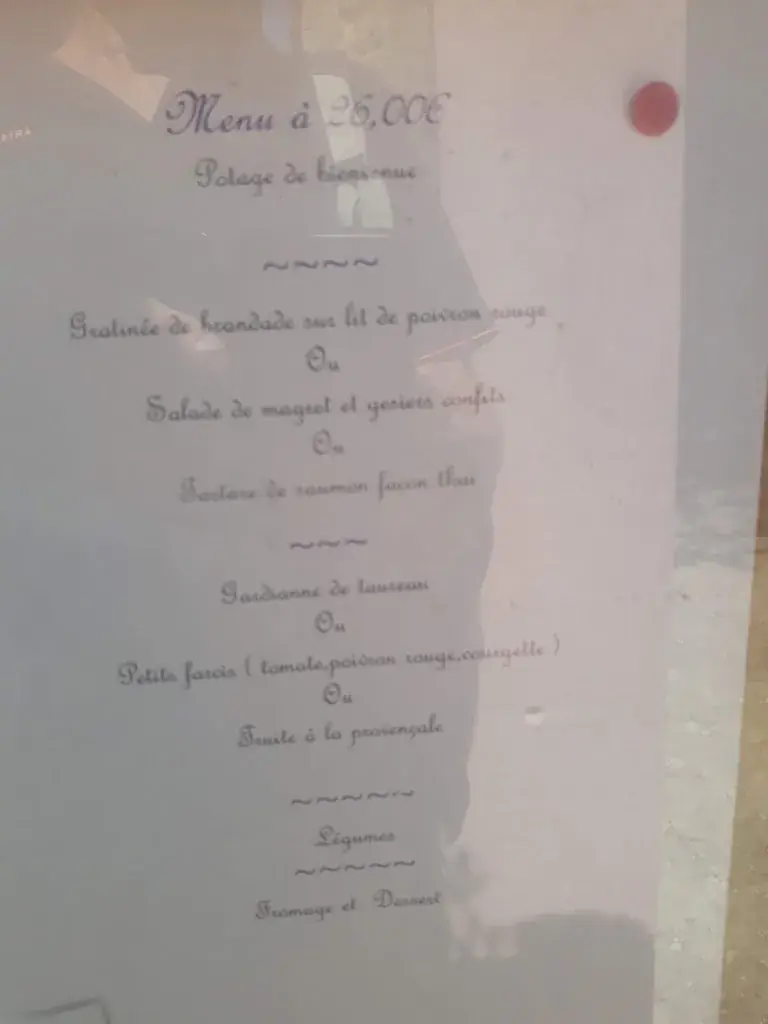Menu_Restaurant La Provence_Saint-Bonnet-du-Gard_image_1