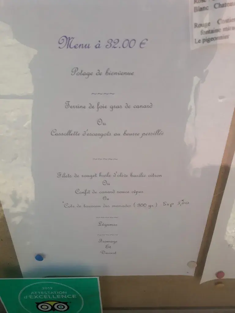 Menu_Restaurant La Provence_Saint-Bonnet-du-Gard_image_2