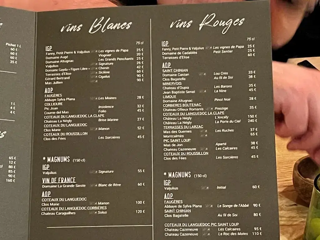 Menu_La Maison de Petit Pierre_Béziers_image_4