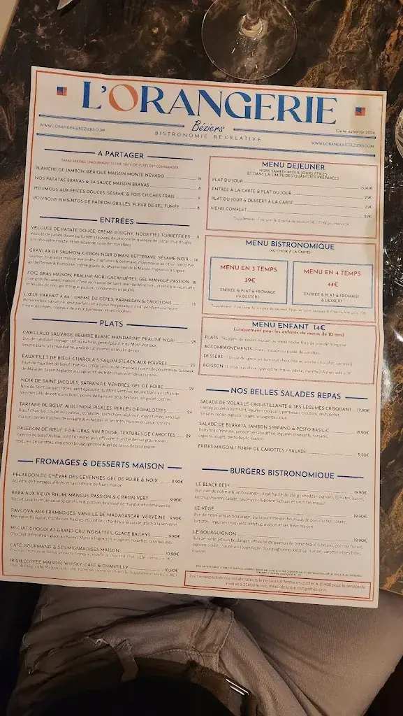 Menu_L'Orangerie - Restaurant Bistronomique - Très bien noté_Béziers_image_3