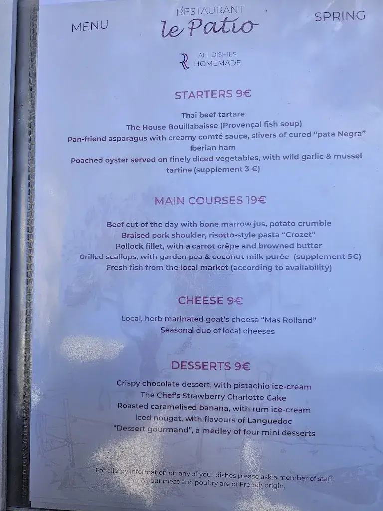 Menu_Le Patio_Béziers_image_1