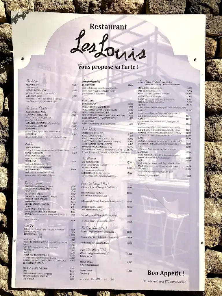 Menu_Les Louis_Béziers_image_2