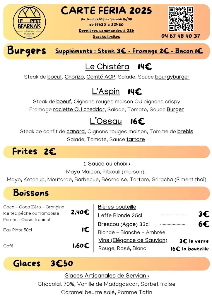Menu_Le Petit Béarnais_Béziers_immagine_1