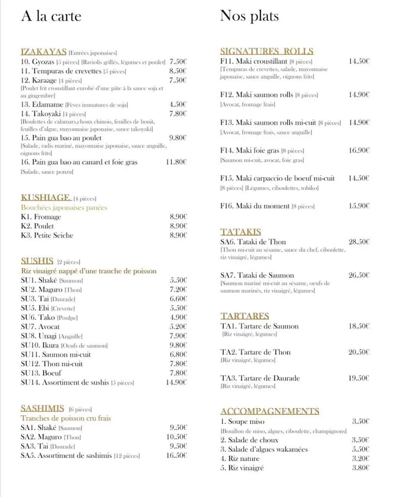 Menu_Osakaya Restaurant Japonais_Béziers_image_2