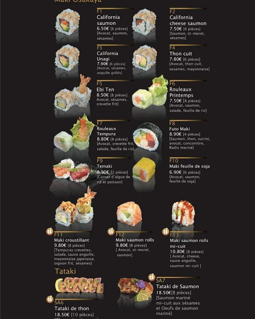 Menu_Osakaya Restaurant Japonais_Béziers_image_4