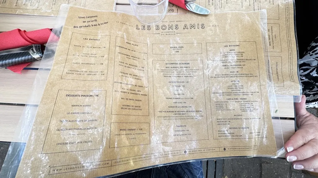 Menu_LES BONS AMIS - BEZIERS_Béziers_image_2