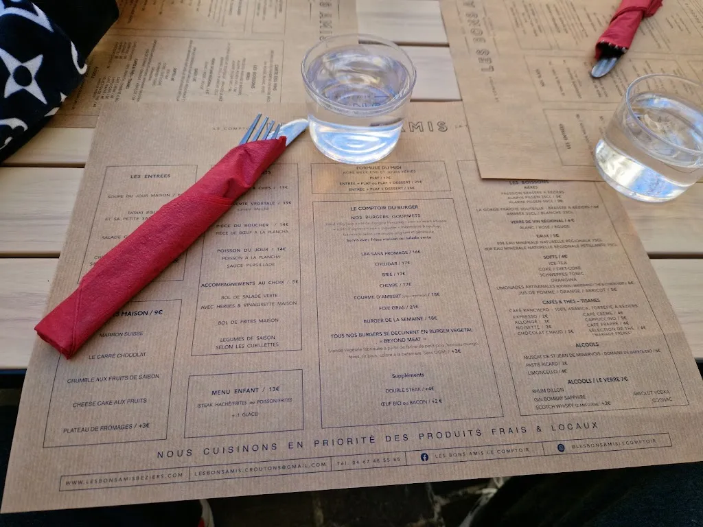 Menu_LES BONS AMIS - BEZIERS_Béziers_image_4