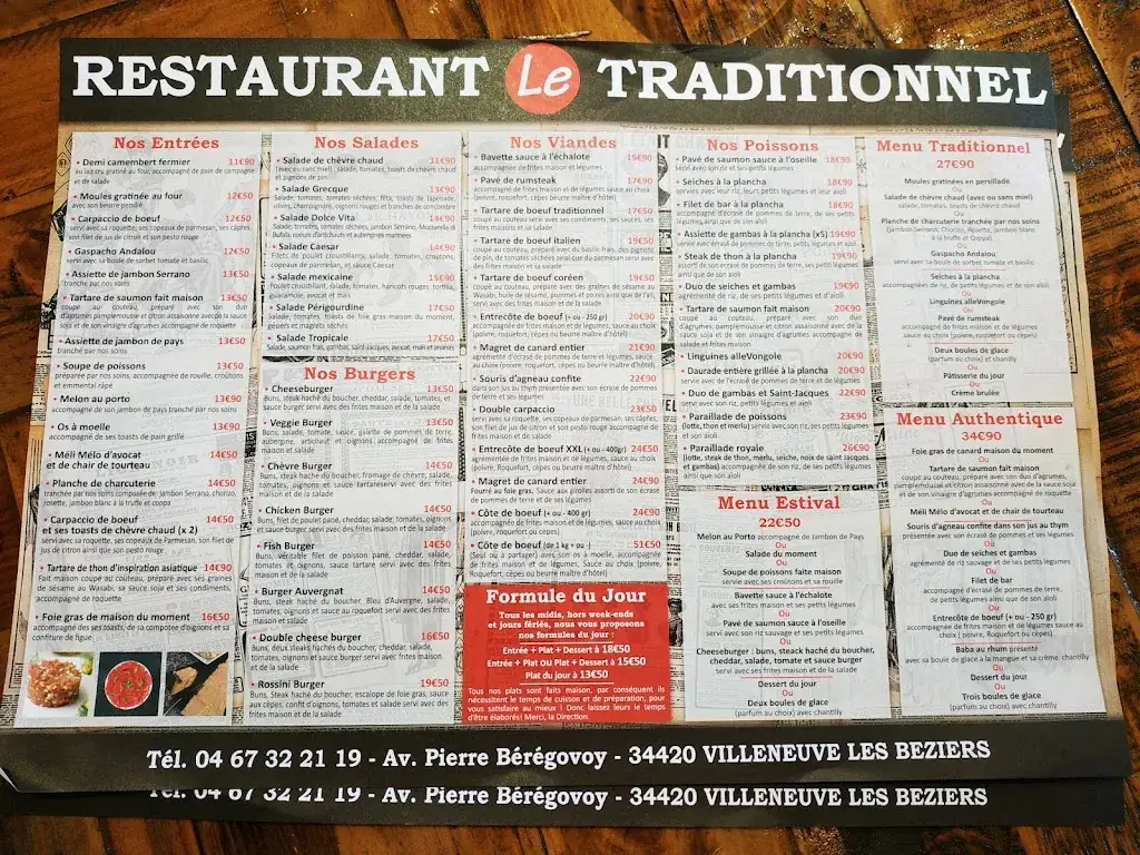 Restaurant Le Traditionnel_Villeneuve-lès-Béziers_menu_image_1