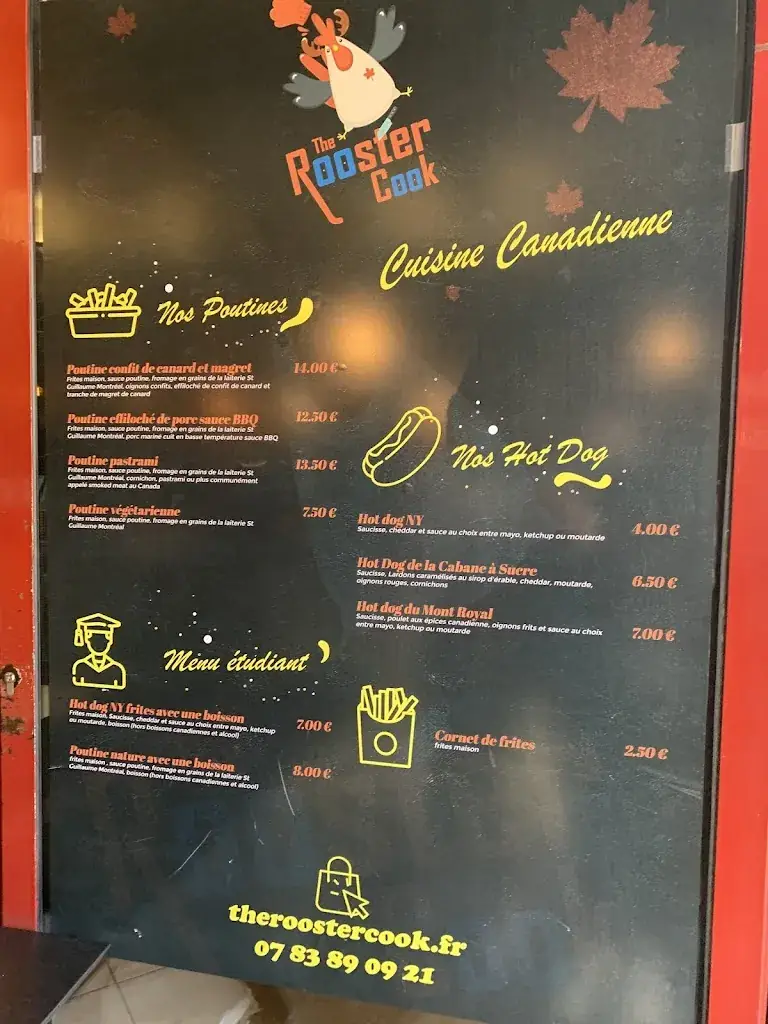 Menu_The Rooster Cook_Béziers_image_1