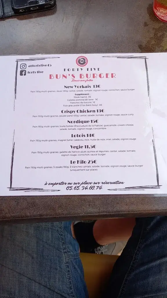 Menu_Willow 45_Bretenoux_image_2