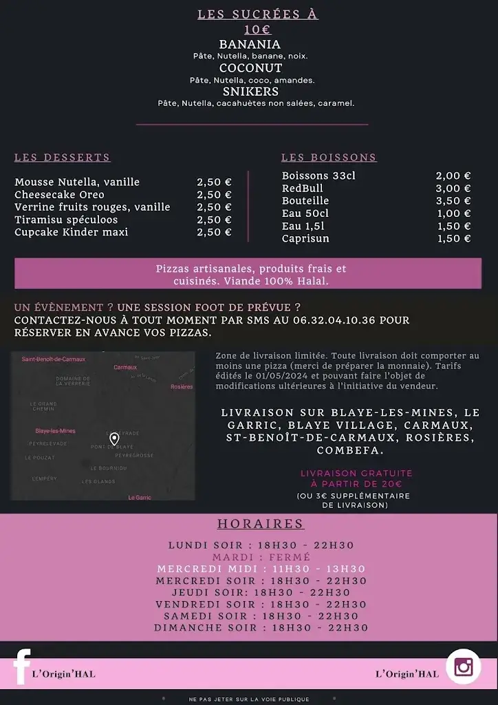 Menu_L'Origin'HAL_Blaye-les-Mines_image_2