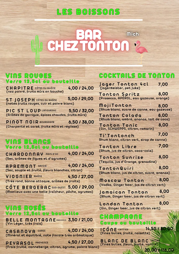 Menu_Bar CHEZ TONTON_Touvet_image_1