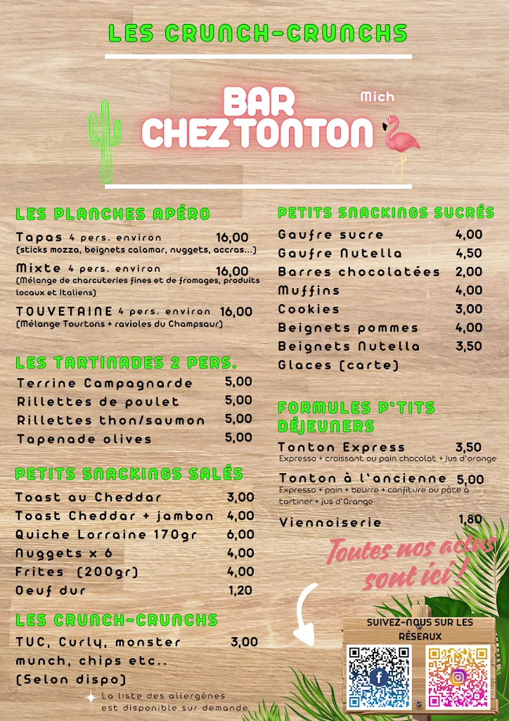 Menu_Bar CHEZ TONTON_Touvet_image_2