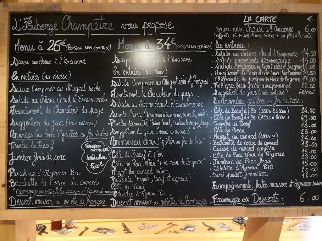 Menu_L'Auberge Champêtre_Escanecrabe_image_3