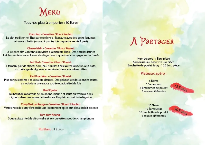 Menu_Thaï Food Charlas in Boulogne_Boulogne-sur-Gesse_image_3