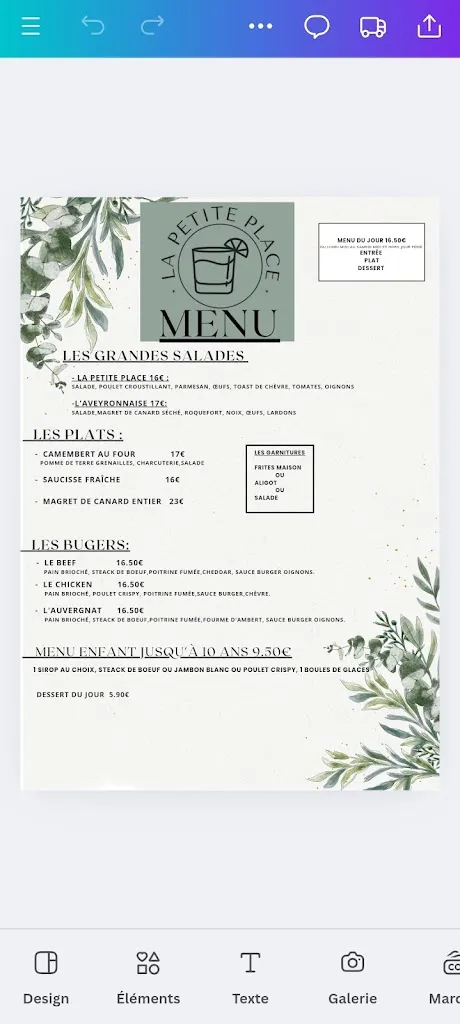 Menu_LA PETITE PLACE_Bozouls_image_2