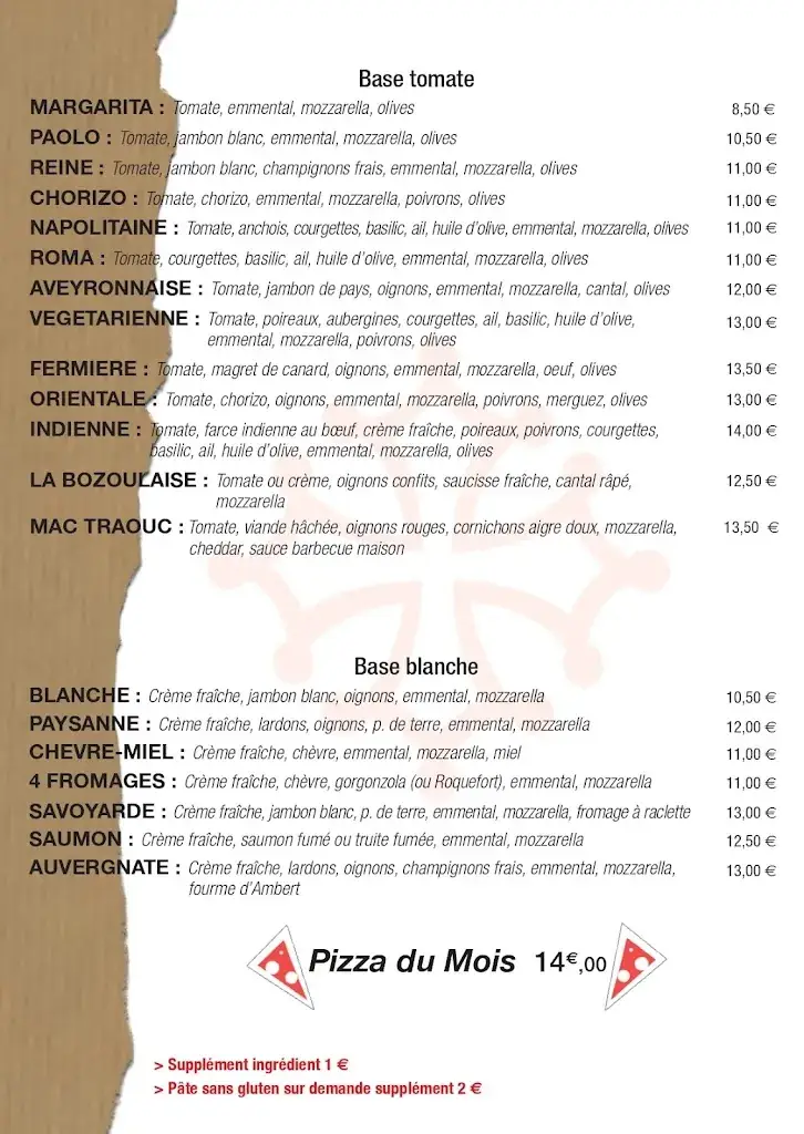 Pizzeria Del Traouc restaurant in Bozouls