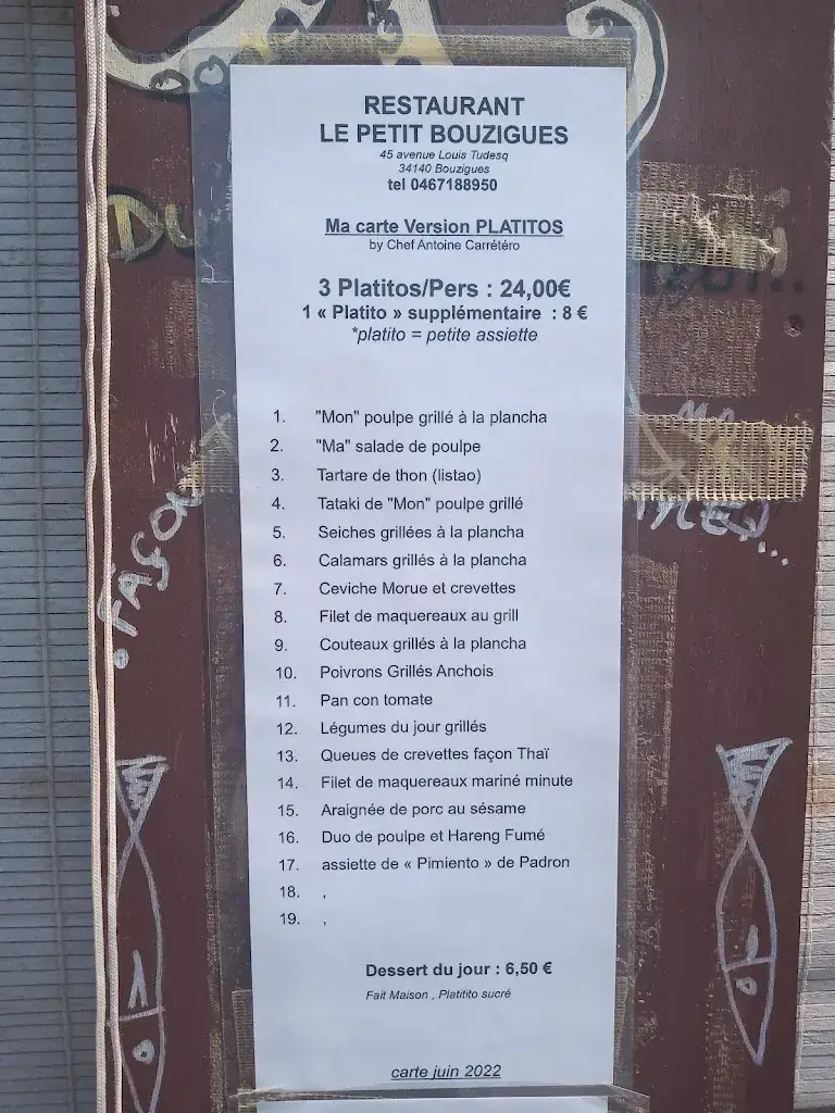 Menu_Le Petit Bouzigues_Bouzigues_image_2