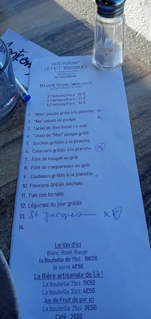 Menu_Le Petit Bouzigues_Bouzigues_image_4