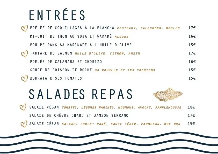 Menu_À la Voile Blanche - Restaurant Bouzigues Etang de Thau_Bouzigues_image_2