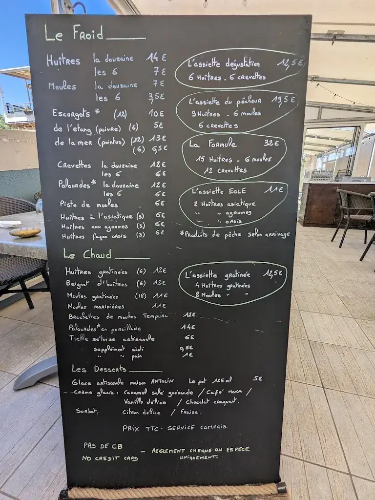 Menu_L'oasis Du Pêcheur_Bouzigues_image_1