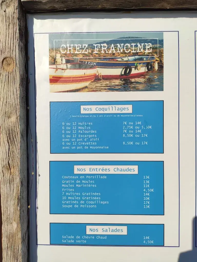 Menü_Chez Francine_Bouzigues_Bild_3