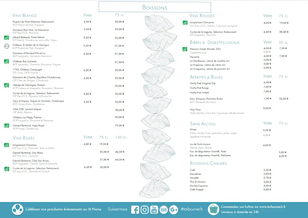 Menu_Le St Pierre Tarbouriech_Loupian_immagine_1