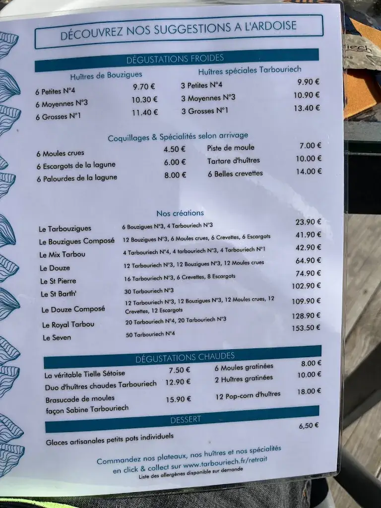 Menu_Le St Pierre Tarbouriech_Loupian_immagine_4