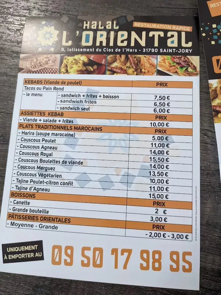 Menu_Restaurant l'Oriental_Saint-Jory_image_2