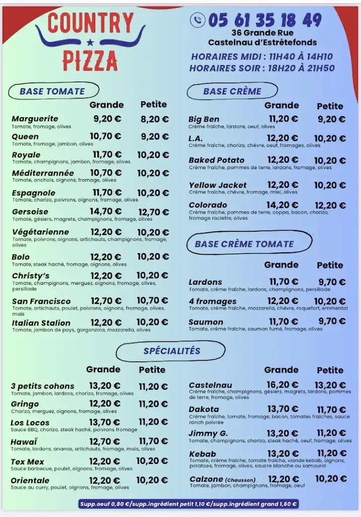Menu_Country Pizza_Castelnau-d'Estrétefonds_image_4