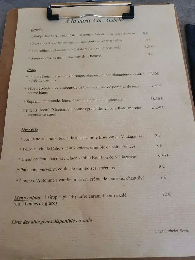 Menu_Chez Gabriel Resto_Lacourt-Saint-Pierre_image_2
