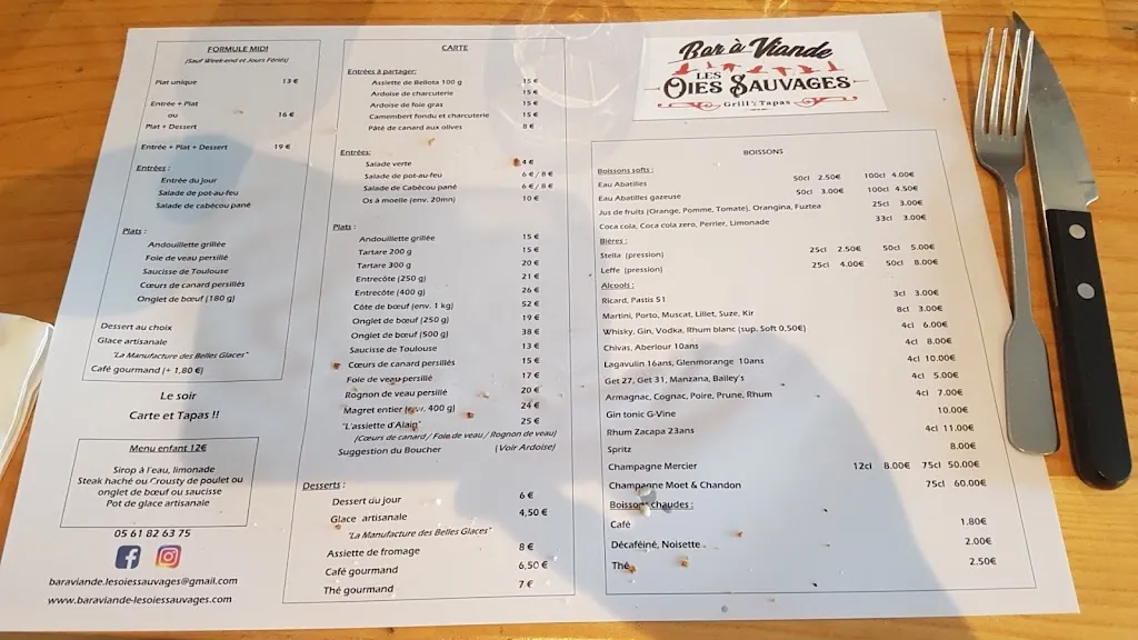 Menu_Bar à Viandes - Les Oies Sauvages_Bruguières_image_1