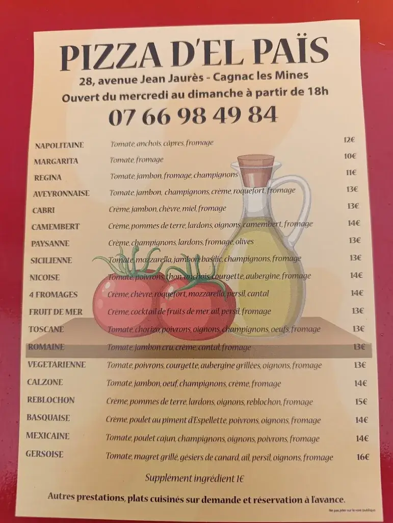 Menu_Pizza D’el Païs_Cagnac-les-Mines_image_1