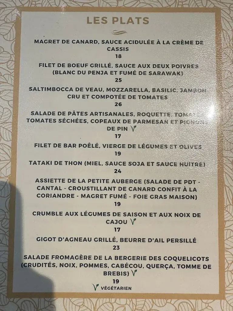 Menu_La Petite Auberge_Cahors_image_1