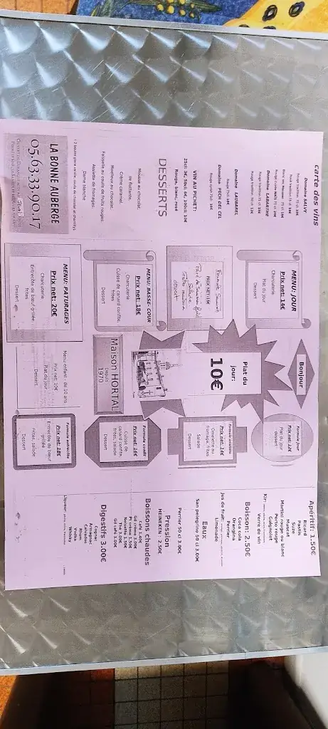 Menu_La Bonne Auberge_Cahuzac-sur-Vère_image_3