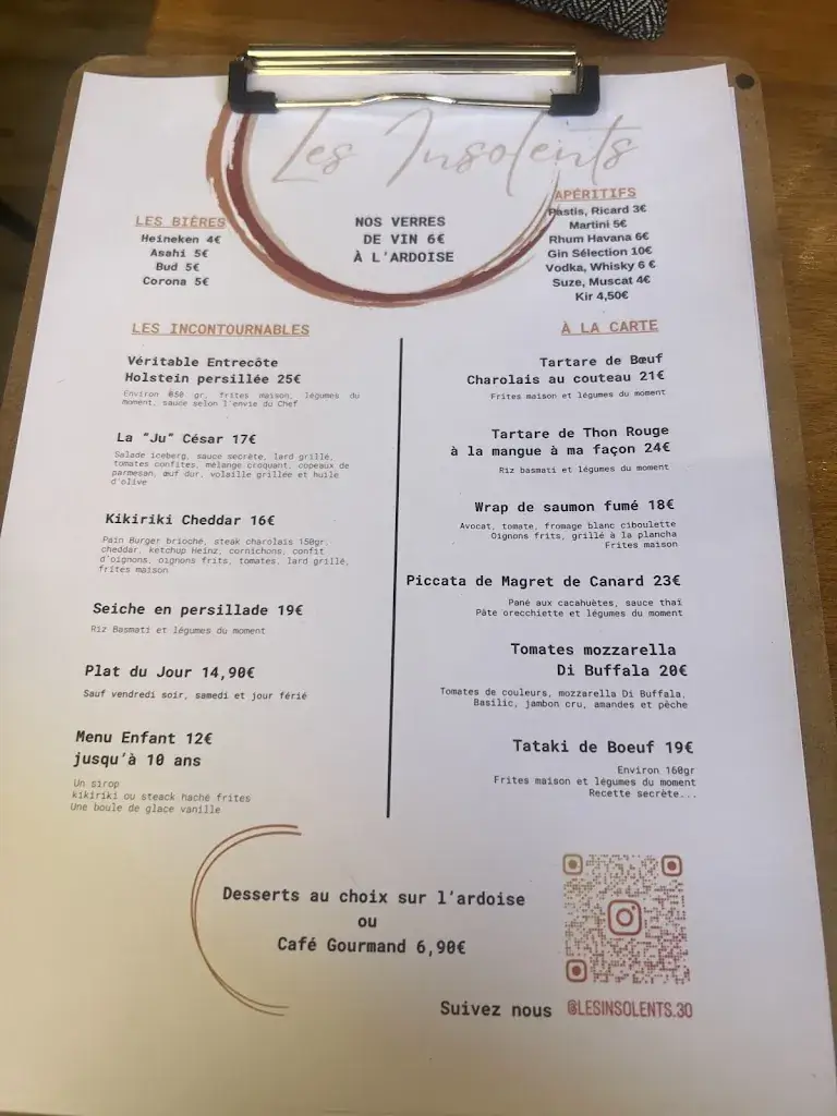 Menu_Les Insolents - Caissargues_Caissargues_immagine_1