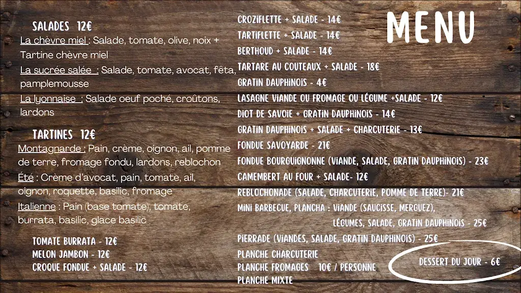 Menu_Restaurant Le refuge castres_Castres_image_1