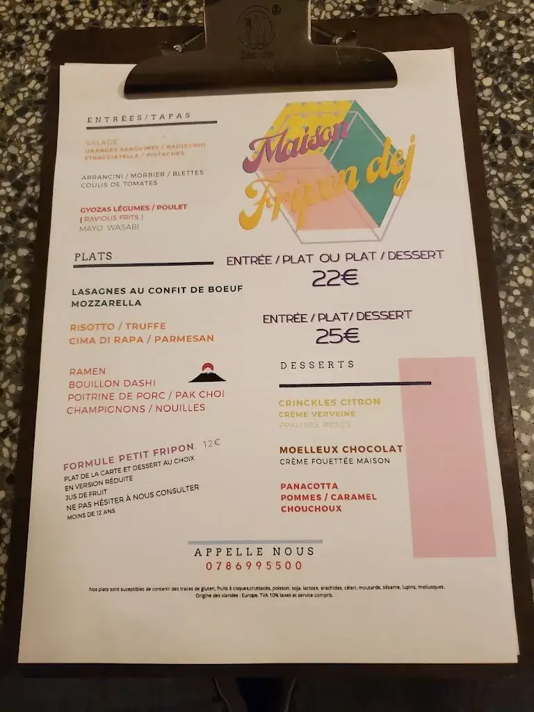 Menu_restaurant maison fripon castres_Castres_image_2