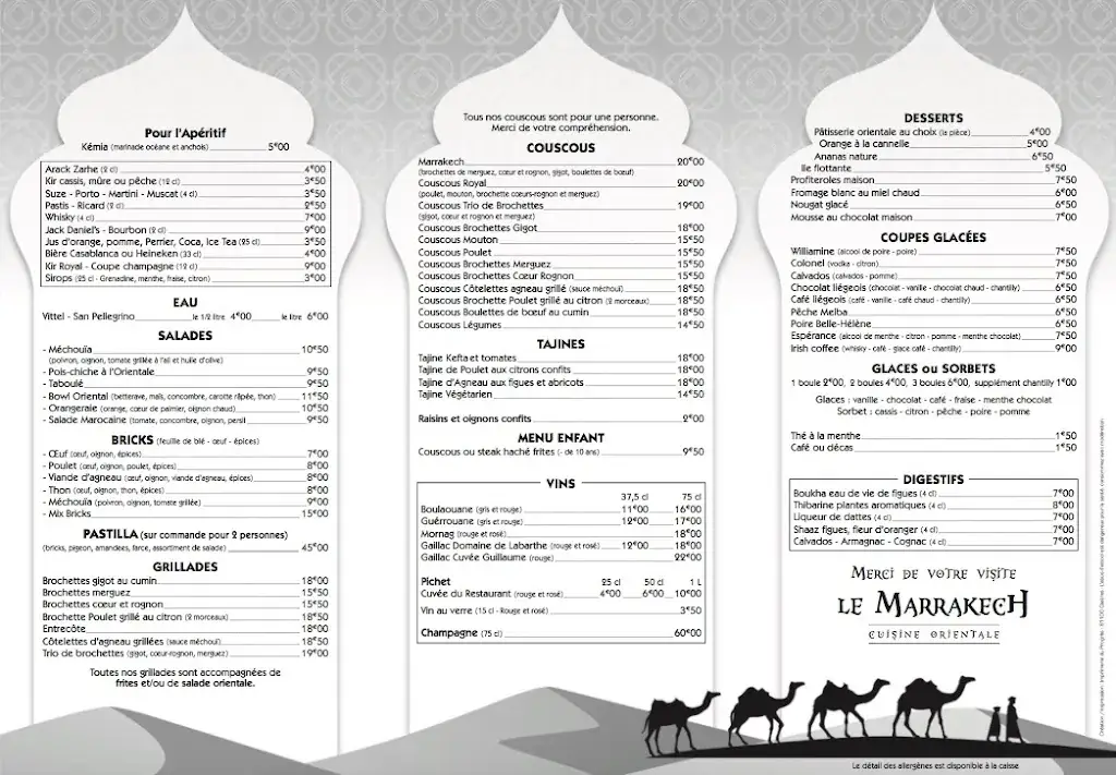 Menu_Restaurant Le Marrakech_Castres_image_1