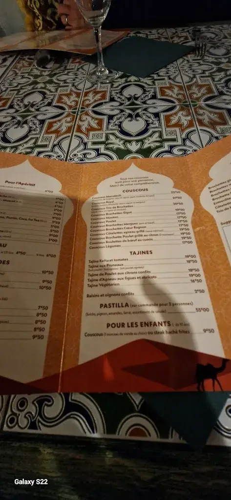 Menu_Restaurant Le Marrakech_Castres_image_2