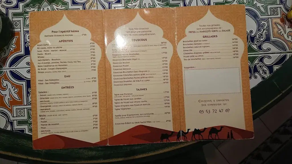 Menu_Restaurant Le Marrakech_Castres_image_3