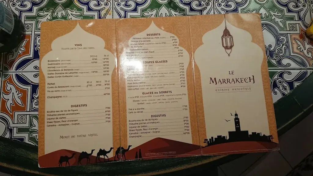 Menu_Restaurant Le Marrakech_Castres_image_4