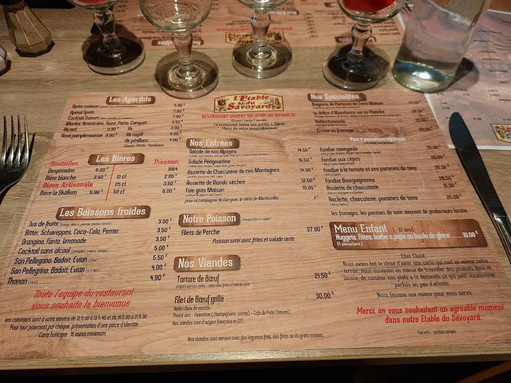 Menu_L'Etable du Savoyard_Thonon-les-Bains_immagine_4