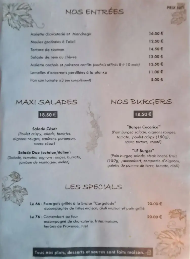 Menu_Le Capuccino_Perpignan_image_1