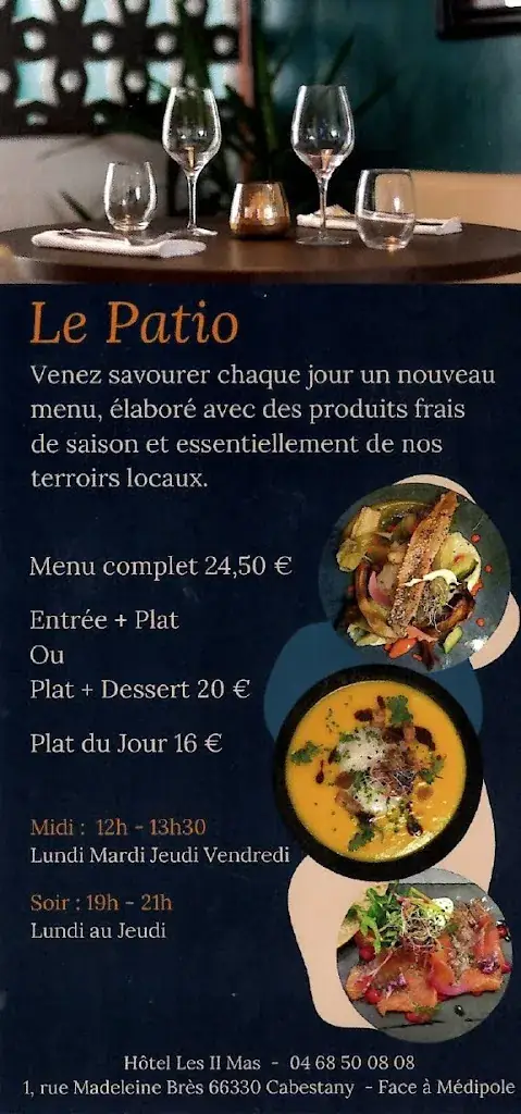 Menu_Restaurant LE PATIO - CABESTANY_Cabestany_immagine_3